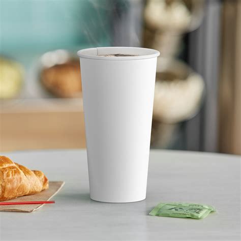 Choice 20 Oz White Poly Paper Hot Cup 50 Pack