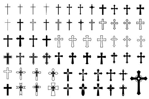 Christian Tattoo Design With A Holy Cross Vector Image