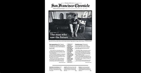 Chronicle Covers The Death Of Steve Jobs