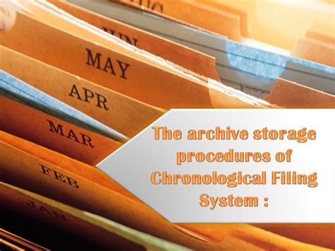 Chronological Filing Healthcare Definition