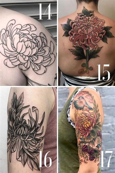Chrysanthemum Tattoo Designs