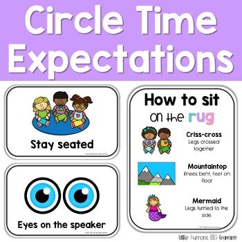 Circle Time Expectations Visual Directions Posters Tpt Circle Time Expectations Visual Directions Posters Tpt