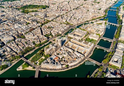 City View With Notre Dame Cathedral Paris Ile De France France Stock Photo Alamy