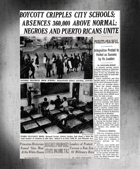 Civil Rights Movement Black People Latinos Massive Boycott 1964 Civil Rights Movement Black People Latinos Massive Boycott 1964