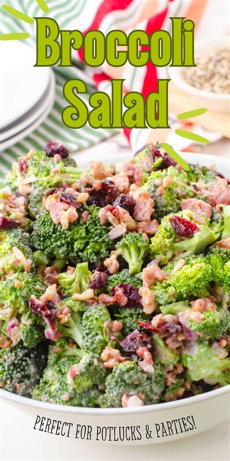 Classic Broccoli Salad Recipe With Cranberries Harbour Breeze Home