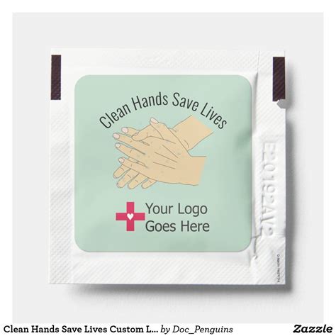 Clean Hands Save Lives Custom Logo Hand Sanitizer Packet Zazzle
