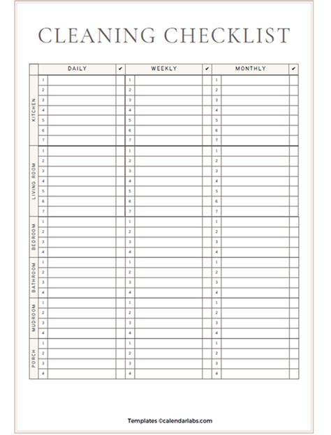 Cleaning Schedule Forms And Templates Fillable Printable Samples For Pdf Word Pdffiller