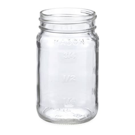 Clear Glass Graduated Mason Jars