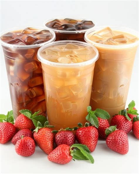 Clear Plastic Tall Cups Creamy Strawberry Horchata And Strawberry Clear Plastic Tall Cups Creamy Strawberry Horchata And Strawberry