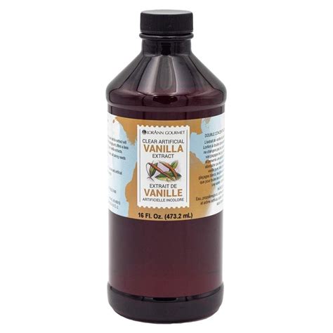 Clear Vanilla Extract Artificial Double Strength 16Oz