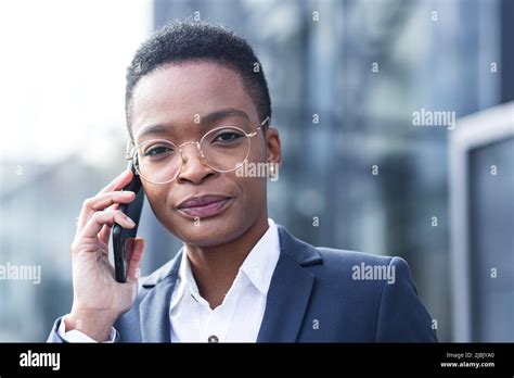 Close Up Photo Portrait Of A Young Business Woman African American