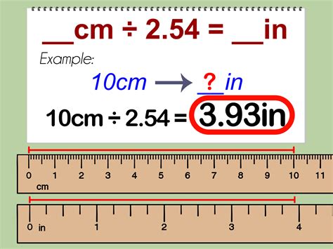 Cm To Inches Conversion Examples Cm To Inches Formula
