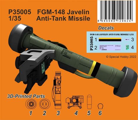 Cmk 35005 Fgm 148 Javelin Anti Tank Missile Model Kit Military Model Kits