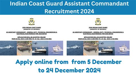 Coast Guard Assistant Commandant Recruitment 2024