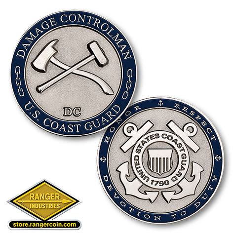 Coast Guard Damage Controlman Dc Uscg Emblem Ranger Coin Store