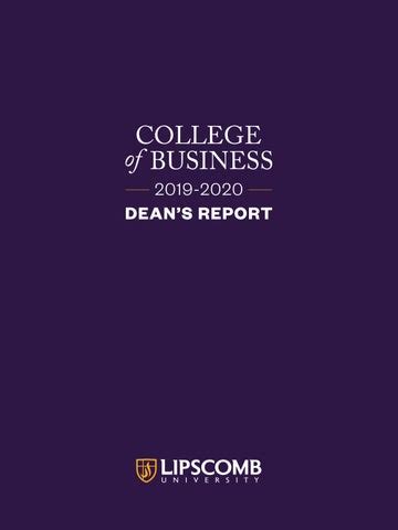 Cob 2023 24 Deans Report Pages By Lipscomb University Issuu