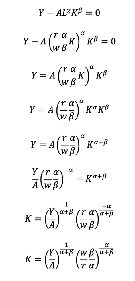 Cobb Douglas Production Function And Costs Minimization Problem Mark