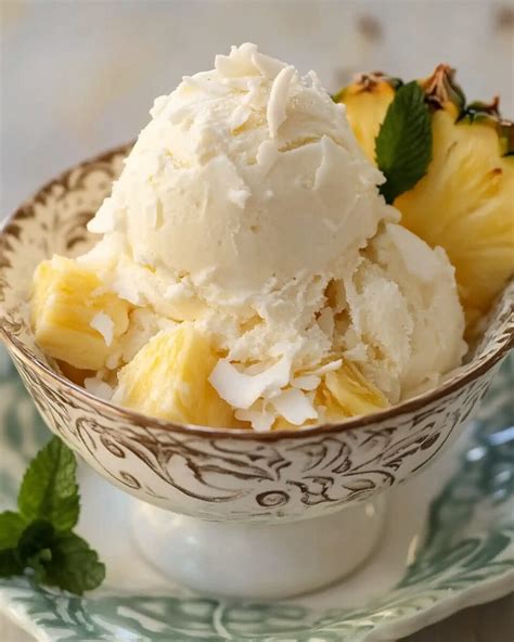 Coconut Pineapple Ice Cream Tropical Queen