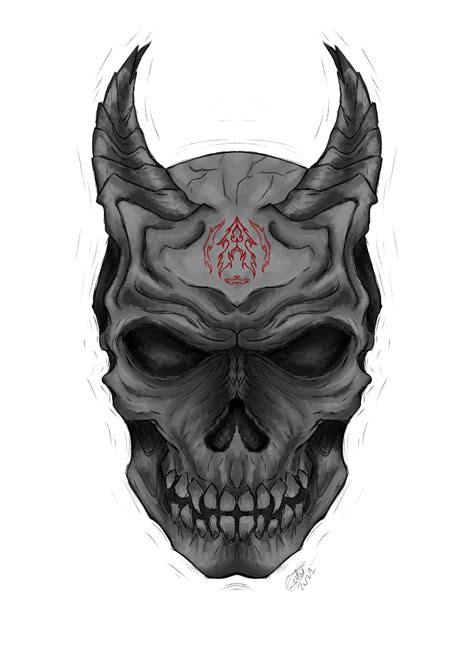 Cody Casey Demon Skull Tattoo Design Experimental Cody Casey Demon Skull Tattoo Design Experimental