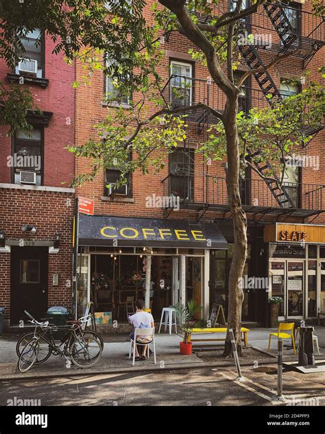 Coffee Shop In The East Village Manhattan New York City Editorial