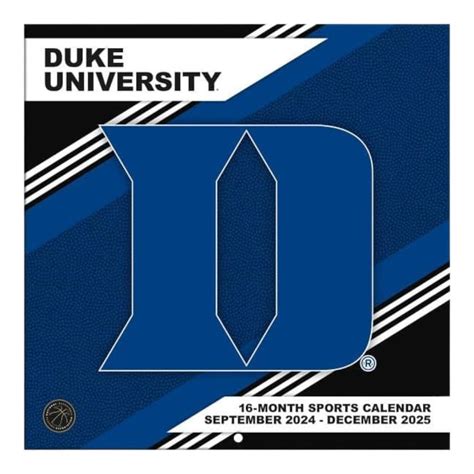 Col Duke Blue Devils 2025 Wall Calendar Calendars Com