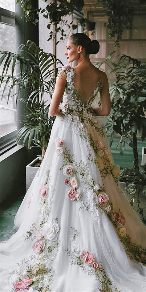 Unique Colored Floral Wedding Dress Trends for 2023