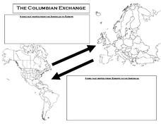 Columbian Exchange Blank Map