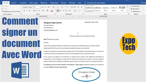 Comment Signer Un Document Microsoft Word Doc Youtube