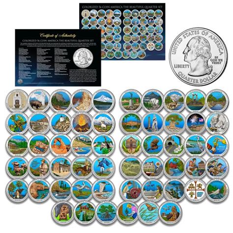Complete Set Of America The Beautiful Quarters 56 Bu National Parks