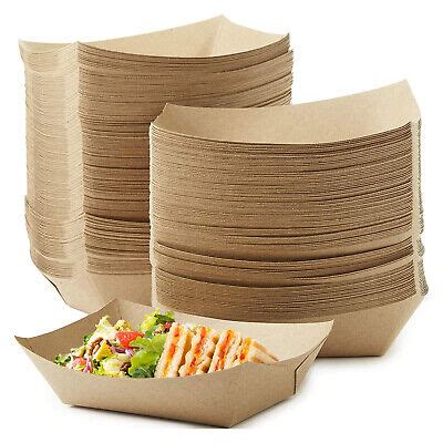 Compostable Kraft Paper Food Tray Cardboard Serving Plates For Takeaways Picnics Ebay Compostable Kraft Paper Food Tray Cardboard Serving Plates For Takeaways Picnics Ebay