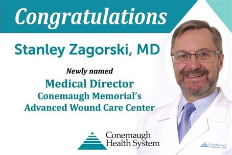 Conemaugh Health System Names Stanley Zagorski Md Advanced Wound Care