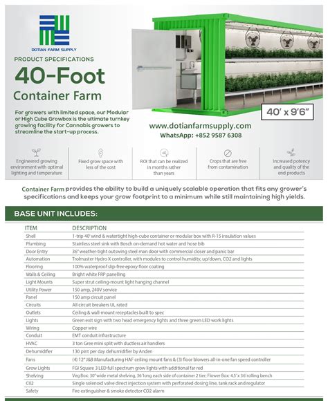 Container Farm Hydroponic Dotian Farm Supply