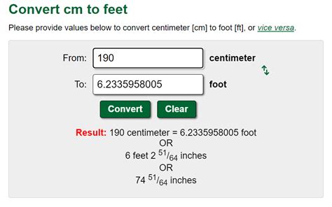 Convert 190 Cm In Feet And Inches Convert 190 Cm In Feet And Inches