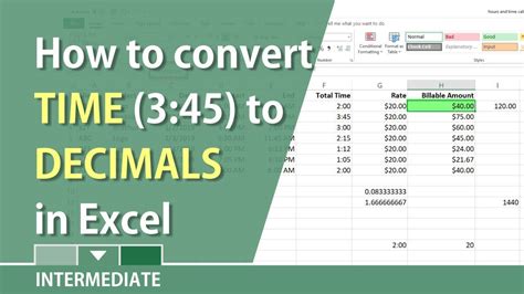 Convert Hours Minutes In Excel To Decimals For Billable Hours By Chris Menard Convert Hours Minutes In Excel To Decimals For Billable Hours By Chris Menard