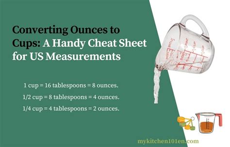 Converting Ounces To Cups A Handy Cheat Sheet For Us Measurements