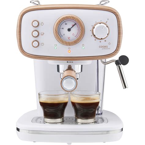 Cooks Professional Nordic White Coffee Machine Espresso Maker Wilko Cooks Professional Nordic White Coffee Machine Espresso Maker Wilko