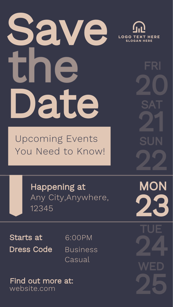 Copy Of Upcoming Events Announcement Postermywall