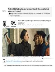 Copy Of What Effect Did Martin Luther Have On Political And Religious
