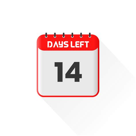 Countdown Icon 14 Days Left For Sales Promotion Promotional Sales