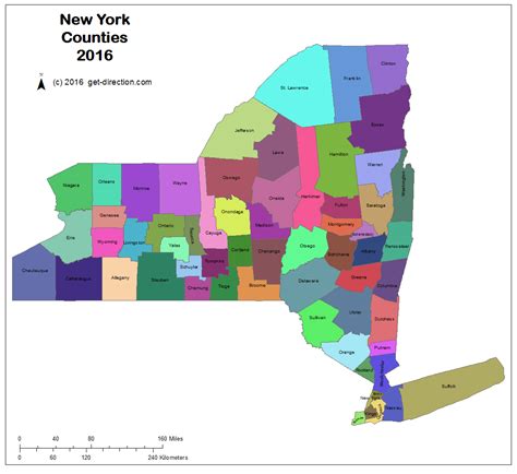 Counties In New York Map