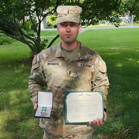 Cox College Congratulates First Lieutenant Levi Warmath Recent Bsn Graduate On Receiving The Army Commendation Medal Arcom Warmath Was Recognized During National Guard Annual Training In June For Exceptionally Meritorious Service While