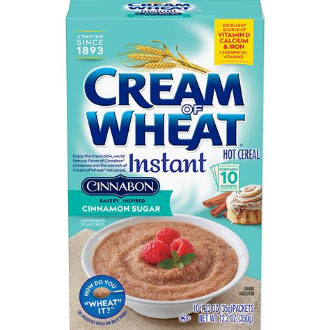 Cream Of Wheat Cinnabon Nutrition Facts Runners High Nutrition