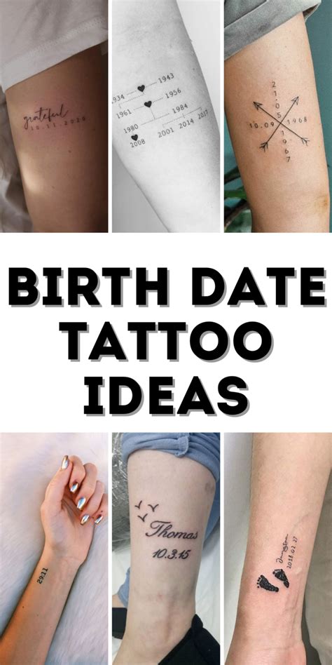 Creative Birth Date Tattoo Ideas For Men And Women Unique Designs With Creative Birth Date Tattoo Ideas For Men And Women Unique Designs With