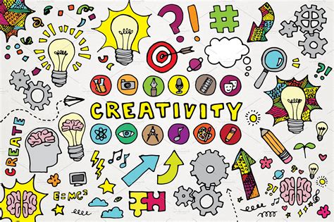 Creativity Clipart Illustrations Set Education Illustrations
