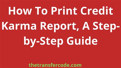 Credit Karma Printable Report Credit Karma Printable Report