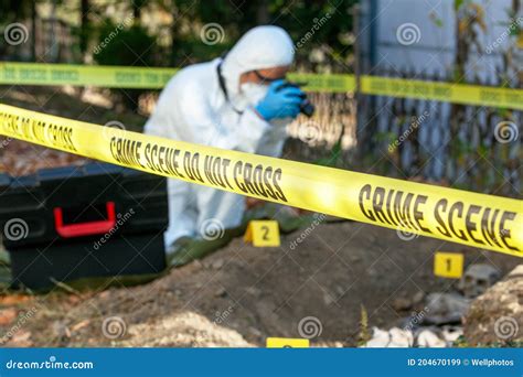 Crime Scene Investigation Forensic Science Specialist At Work Stock Crime Scene Investigation Forensic Science Specialist At Work Stock