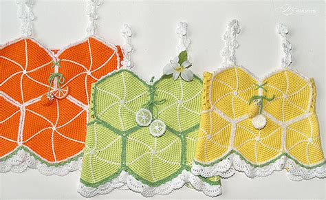 Crochet Pattern Fruity Fun 2 Citrus Top Corset Crochet Pattern