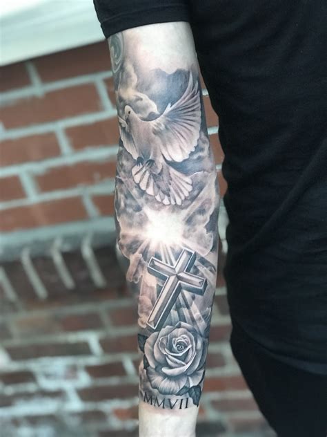 Cross Half Sleeve Tattoo Forearm Forearm Tattoo Ideas