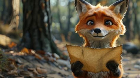 Curious Fox With A Map Premium Ai Generated Image