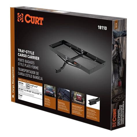 Curt 18110 48 X 20 Black Steel Tray Cargo Carrier 1 1 4 2 Adapter 300